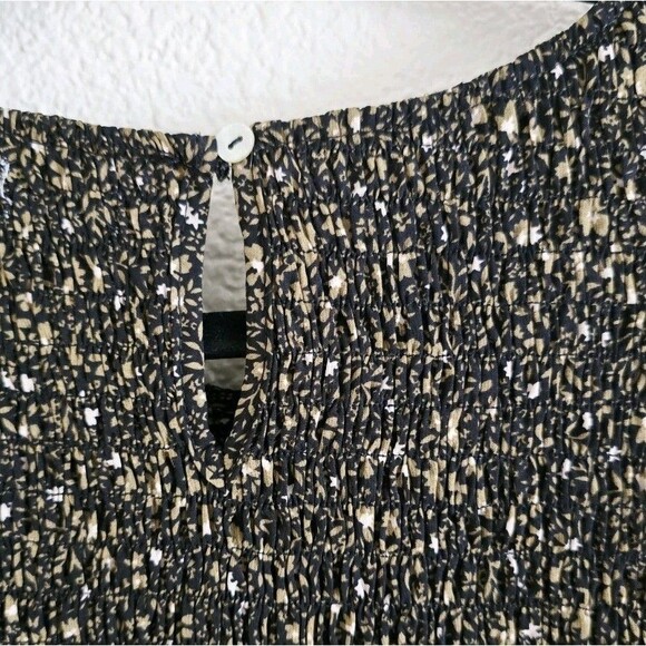 BALTIC BORN Pele Tiered Midi Dress Dark Floral Smocked Black Size XL - Picture 5 of 12